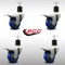 Service Caster 3'' SS Blue Poly Swivel 1-7/8'' Expanding Stem Caster Set Total Lock Brake, 4PK SCC-SSEXTTL20S314-PPUB-BLUE-178-4 - alternate 2